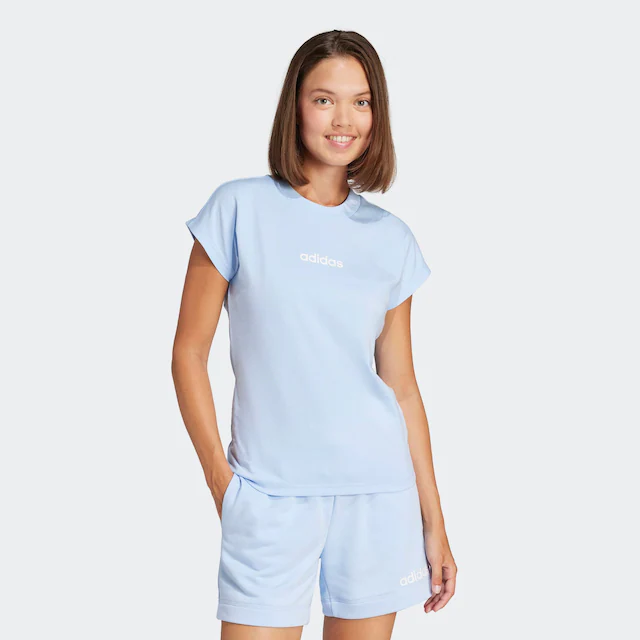 adidas Sportswear T-Shirt »ESSENTIALS LINEAR COTTON« sportlicher Stil, Kurzarm, ohne Verschluss, aus Baumwolle