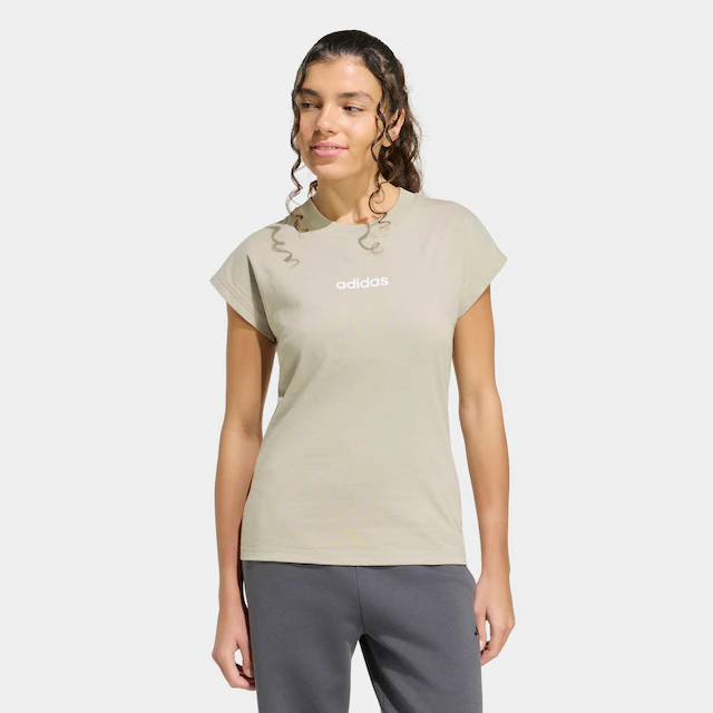 adidas Sportswear T-Shirt »ESSENTIALS LINEAR COTTON« sportlicher Stil, Kurzarm, ohne Verschluss, aus Baumwolle