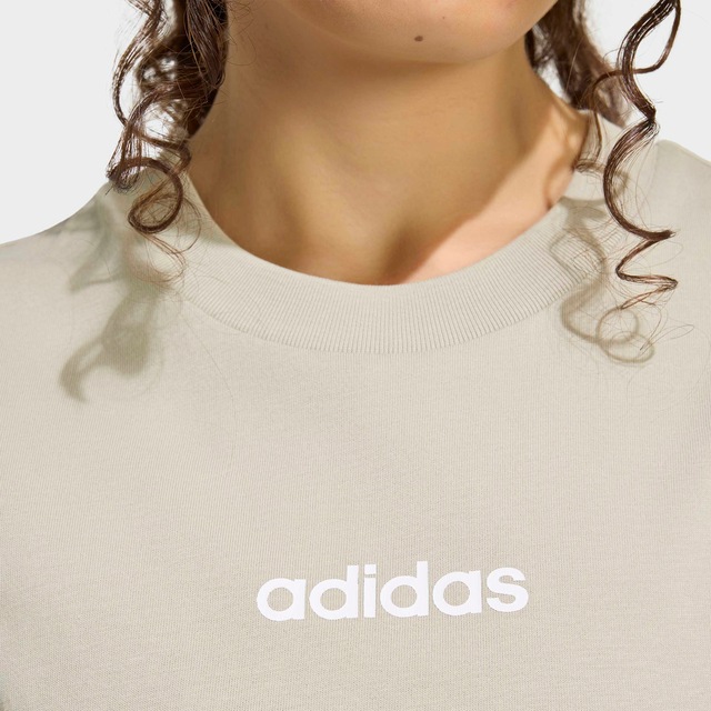 adidas Sportswear T-Shirt »ESSENTIALS LINEAR COTTON« sportlicher Stil, Kurzarm, ohne Verschluss, aus Baumwolle