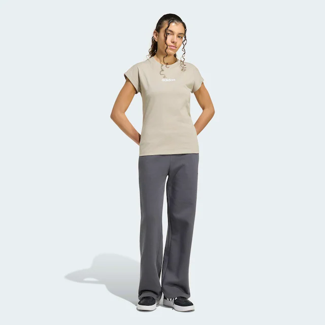 adidas Sportswear T-Shirt »ESSENTIALS LINEAR COTTON« sportlicher Stil, Kurzarm, ohne Verschluss, aus Baumwolle