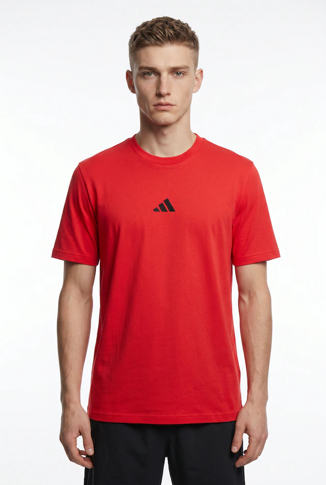 adidas Sportswear »ESSENTIALS SMALL LOGO SINGLE JERSEY« sportliches Kurzarmshirt, mit Rundhalsausschnitt
