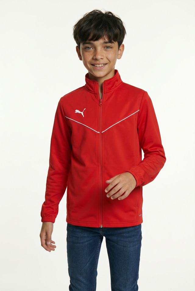 PUMA Trainingsjacke »TEAMRISE TRAINING POLY JACKET JR« ohne Kapuze für Jugendliche, mit Reißverschluss, DryCELL Technologie