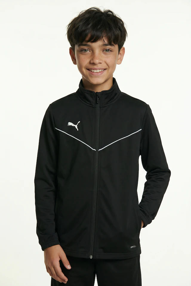 PUMA Trainingsjacke »TEAMRISE TRAINING POLY JACKET JR« ohne Kapuze für Jugendliche, mit Reißverschluss, DryCELL Technologie