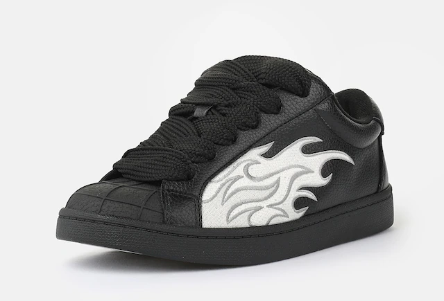 Buffalo Sneaker »LIBERTY« , Freizeitschuh, Schnürschuh, Halbschuh mit trendigem Flammenmotiv