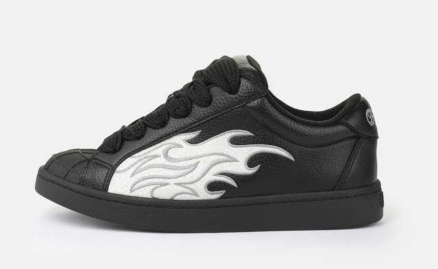 Buffalo Sneaker »LIBERTY« , Freizeitschuh, Schnürschuh, Halbschuh mit trendigem Flammenmotiv