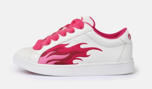 Buffalo Sneaker »LIBERTY« , Freizeitschuh, Schnürschuh, Halbschuh mit trendigem Flammenmotiv