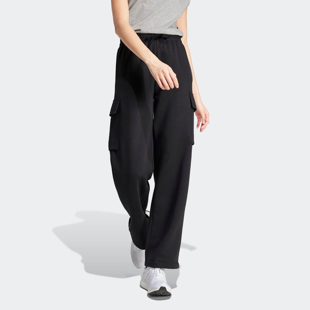 adidas Sportswear Sporthose »ESSENTIALS LINEAR« Cargohose mit flauschiger Innenseite, regulär geschnitten, hoher Bund