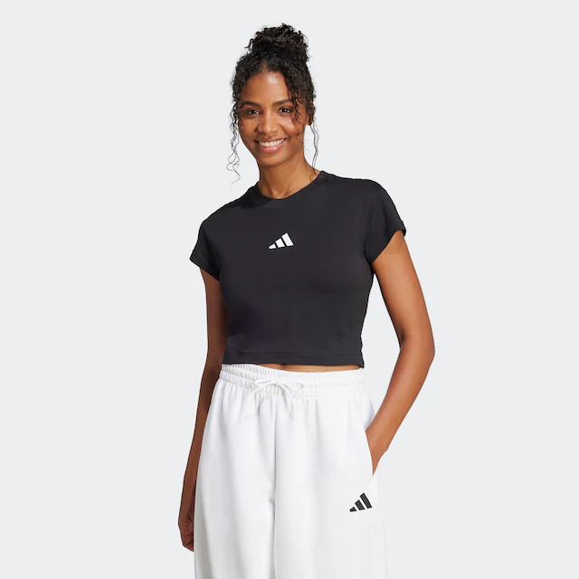 adidas Sportswear T-Shirt »FUTURE ICONS SMALL LOGO BABY« sportlicher Stil, Rundhalsausschnitt, ohne Verschluss