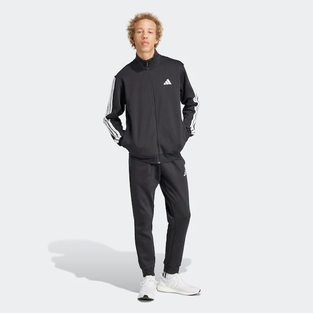 adidas Sportswear Trainingsanzug »3-STREIFEN FLEECE« 2 tlg. zweiteiliges Set, für Sportmode und Streetwear