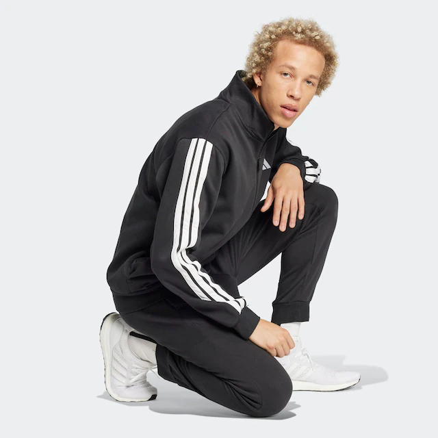 adidas Sportswear Trainingsanzug »3-STREIFEN FLEECE« 2 tlg. zweiteiliges Set, für Sportmode und Streetwear