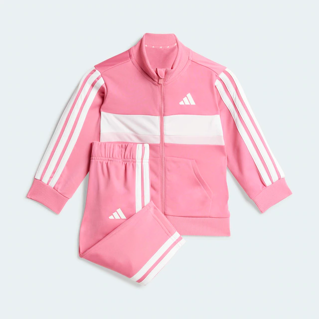 adidas Sportswear Trainingsanzug »SEASONAL ESSENTIALS TIBERIO 3-STREIFEN TRICOT KIDS« 2 Stk. für Babys, 2-teilig, sportlicher Stil, aus Polyester