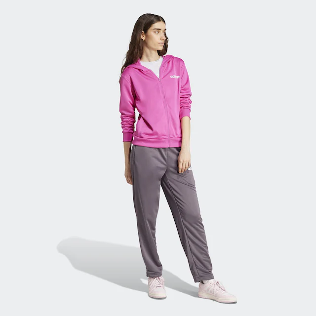 adidas Sportswear Trainingsanzug »ESSENTIALS LINEAR« 2 Stk. zweiteiliges Set, für Laufen, aus Polyester, mit Rippbündchen