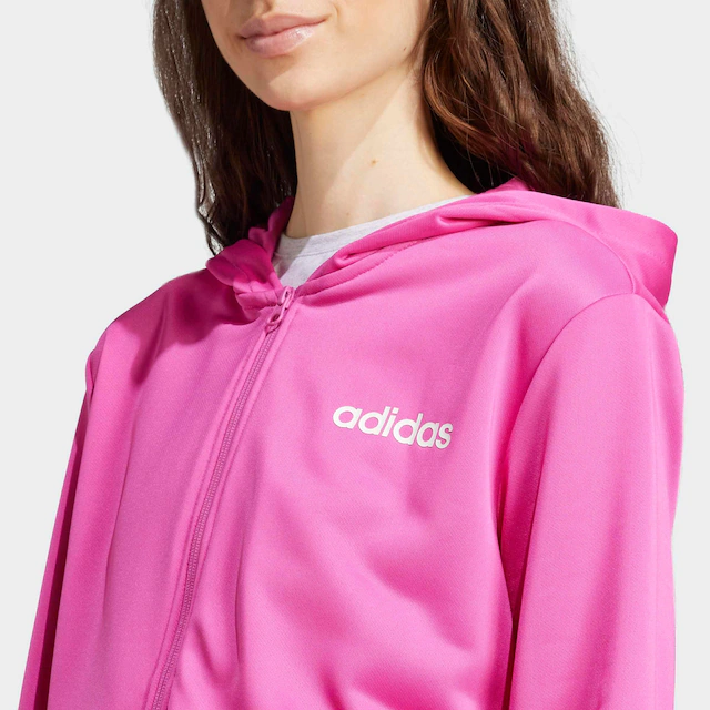 adidas Sportswear Trainingsanzug »ESSENTIALS LINEAR« 2 Stk. zweiteiliges Set, für Laufen, aus Polyester, mit Rippbündchen