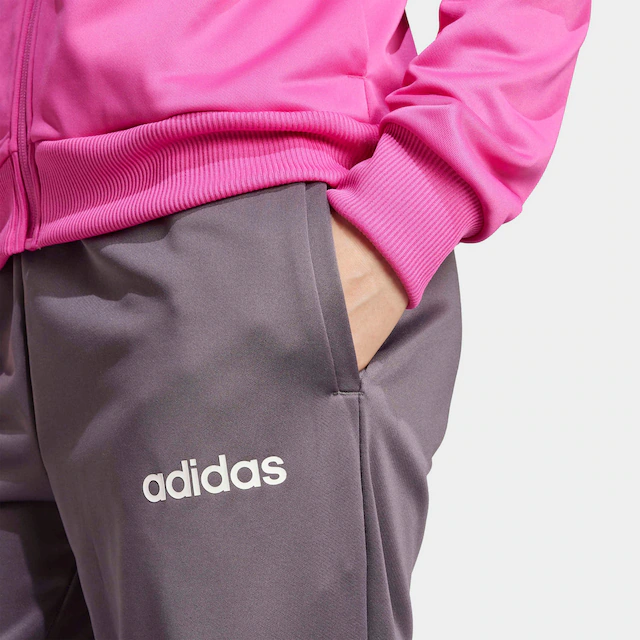 adidas Sportswear Trainingsanzug »ESSENTIALS LINEAR« 2 Stk. zweiteiliges Set, für Laufen, aus Polyester, mit Rippbündchen