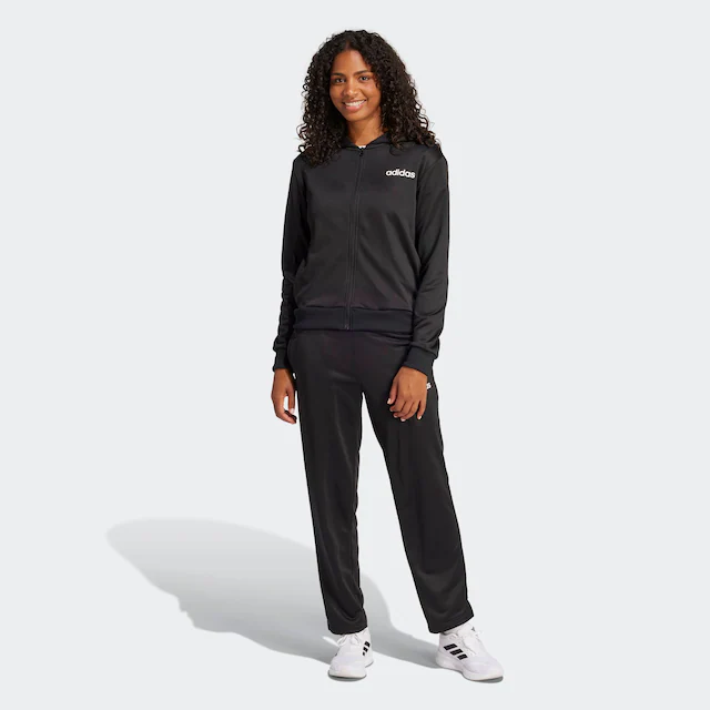 adidas Sportswear Trainingsanzug »ESSENTIALS LINEAR« 2 Stk. zweiteiliges Set, für Laufen, aus Polyester, mit Rippbündchen