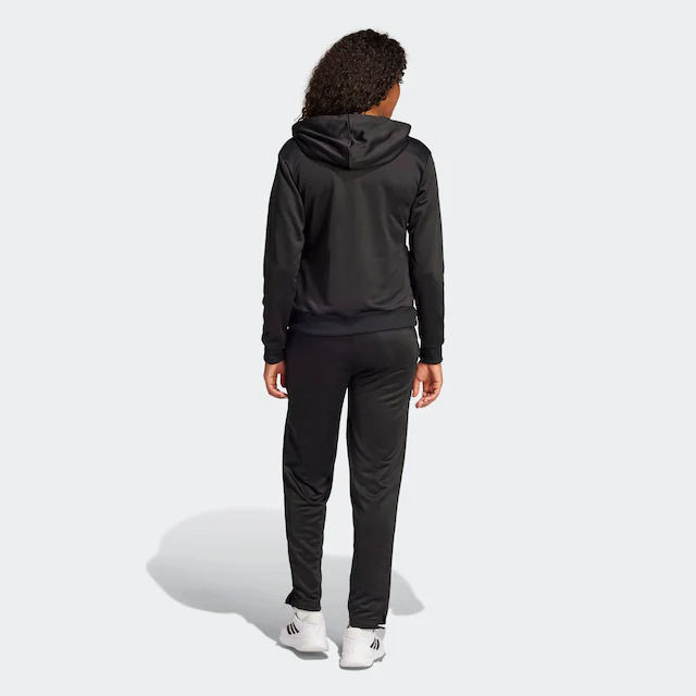 adidas Sportswear Trainingsanzug »ESSENTIALS LINEAR« 2 Stk. zweiteiliges Set, für Laufen, aus Polyester, mit Rippbündchen