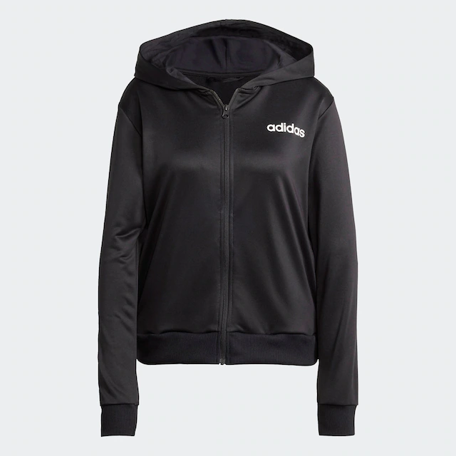 adidas Sportswear Trainingsanzug »ESSENTIALS LINEAR« 2 Stk. zweiteiliges Set, für Laufen, aus Polyester, mit Rippbündchen