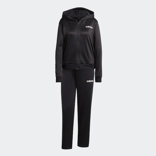 adidas Sportswear Trainingsanzug »ESSENTIALS LINEAR« 2 Stk. zweiteiliges Set, für Laufen, aus Polyester, mit Rippbündchen