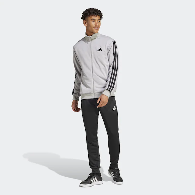 adidas Sportswear Trainingsanzug »3-STREIFEN FRENCH TERRY« 2 Stk. zweiteiliges Set, aus French-Terry-Material, mit Rippdetails
