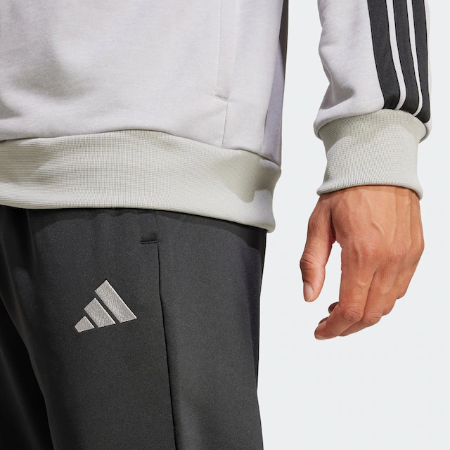 adidas Sportswear Trainingsanzug »3-STREIFEN FRENCH TERRY« 2 Stk. zweiteiliges Set, aus French-Terry-Material, mit Rippdetails
