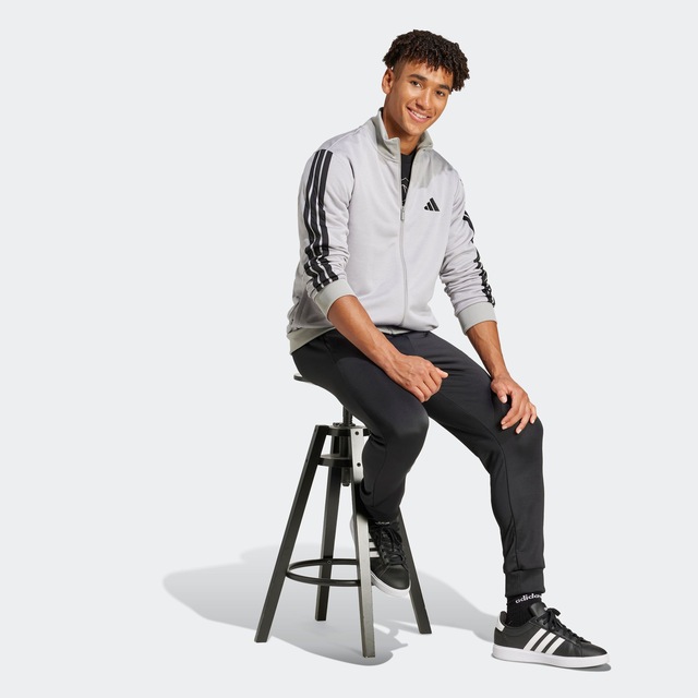adidas Sportswear Trainingsanzug »3-STREIFEN FRENCH TERRY« 2 Stk. zweiteiliges Set, aus French-Terry-Material, mit Rippdetails