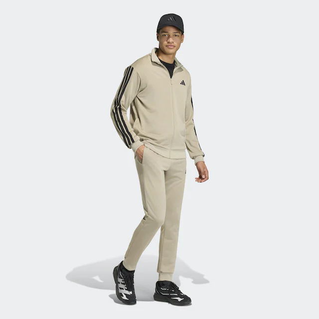 adidas Sportswear Trainingsanzug »3-STREIFEN FRENCH TERRY« 2 Stk. zweiteiliges Set, aus French-Terry-Material, mit Rippdetails