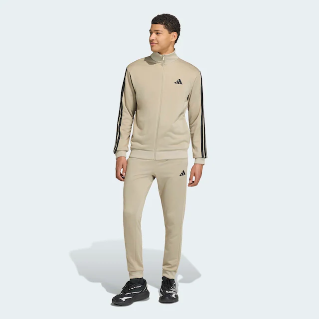 adidas Sportswear Trainingsanzug »3-STREIFEN FRENCH TERRY« 2 Stk. zweiteiliges Set, aus French-Terry-Material, mit Rippdetails