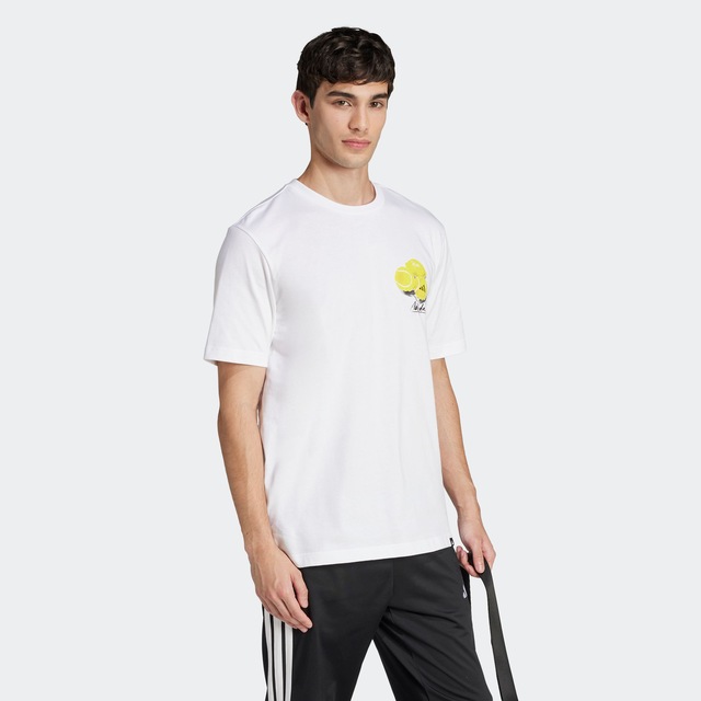 adidas Sportswear T-Shirt »LOUNGE STILL LIFE LEMONS GRAPHIC« sportlicher Stil, mit Grafikprint, aus Baumwolle, ohne Verschluss