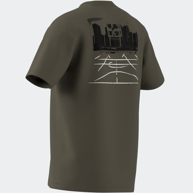 adidas Sportswear T-Shirt »CODES PHOTOREAL GRAPHIC« sportlicher Stil, ohne Verschluss, mit Rückenprint, aus Baumwolle