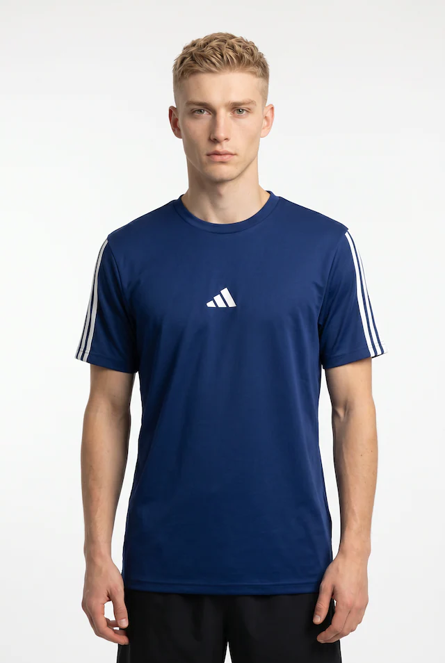 adidas Sportswear T-Shirt »ESSENTIALS 3-STREIFEN SINGLE JERSEY« mit sportlichem Stil, Kurzarm, ohne Verschluss, aus Baumwolle