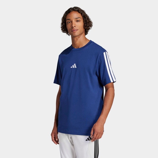 adidas Sportswear T-Shirt »ESSENTIALS 3-STREIFEN SINGLE JERSEY« mit sportlichem Stil, Kurzarm, ohne Verschluss, aus Baumwolle