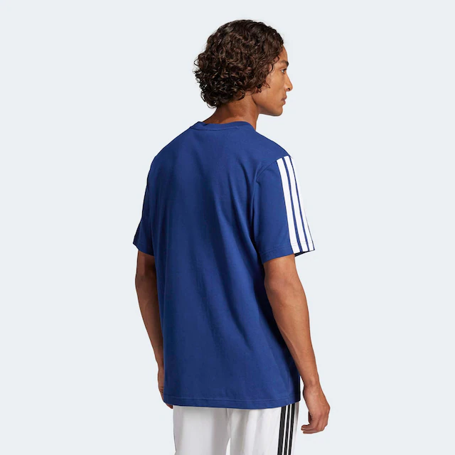 adidas Sportswear T-Shirt »ESSENTIALS 3-STREIFEN SINGLE JERSEY« mit sportlichem Stil, Kurzarm, ohne Verschluss, aus Baumwolle