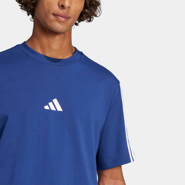 adidas Sportswear T-Shirt »ESSENTIALS 3-STREIFEN SINGLE JERSEY« mit sportlichem Stil, Kurzarm, ohne Verschluss, aus Baumwolle