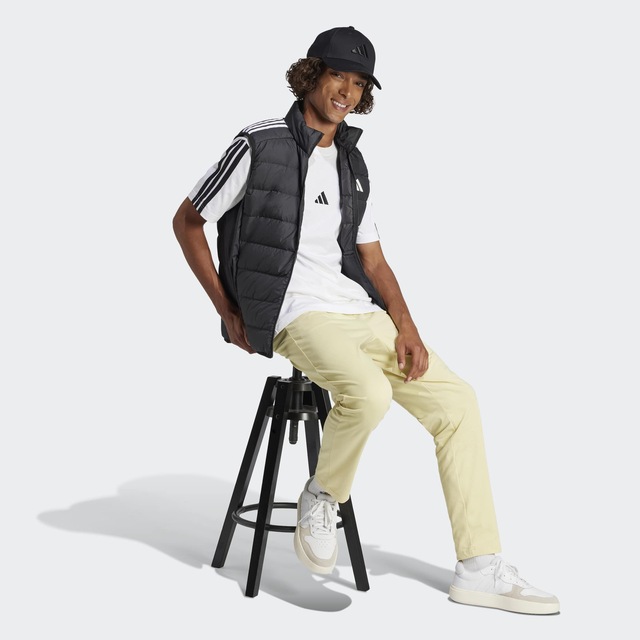 adidas Sportswear T-Shirt »ESSENTIALS 3-STREIFEN SINGLE JERSEY« mit sportlichem Stil, Kurzarm, ohne Verschluss, aus Baumwolle