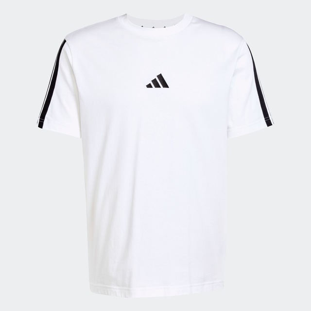 adidas Sportswear T-Shirt »ESSENTIALS 3-STREIFEN SINGLE JERSEY« mit sportlichem Stil, Kurzarm, ohne Verschluss, aus Baumwolle