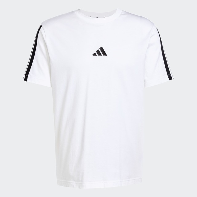 adidas Sportswear T-Shirt »ESSENTIALS 3-STREIFEN SINGLE JERSEY« mit sportlichem Stil, Kurzarm, ohne Verschluss, aus Baumwolle