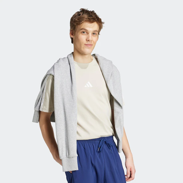 adidas Sportswear T-Shirt »ESSENTIALS 3-STREIFEN SINGLE JERSEY« mit sportlichem Stil, Kurzarm, ohne Verschluss, aus Baumwolle