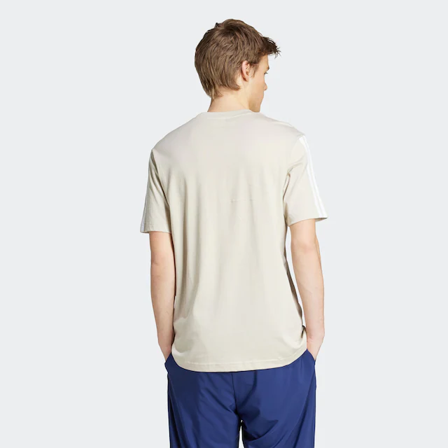 adidas Sportswear T-Shirt »ESSENTIALS 3-STREIFEN SINGLE JERSEY« mit sportlichem Stil, Kurzarm, ohne Verschluss, aus Baumwolle