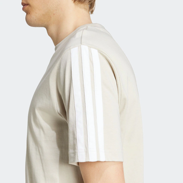 adidas Sportswear T-Shirt »ESSENTIALS 3-STREIFEN SINGLE JERSEY« mit sportlichem Stil, Kurzarm, ohne Verschluss, aus Baumwolle