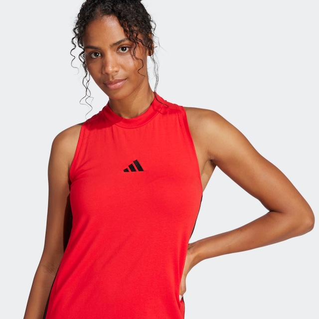 adidas Sportswear Shirtkleid »ESSENTIALS 3-STREIFEN LONG RACERBACK« ärmelloses Racerback-Design, sportlicher Stil, ohne Verschluss