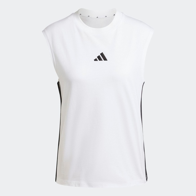adidas Sportswear Tanktop »ESSENTIALS 3-STREIFEN COTTON LIFESTYLE« mit Rundhalsausschnitt, ohne Verschluss, für Erwachsene, aus Baumwolle