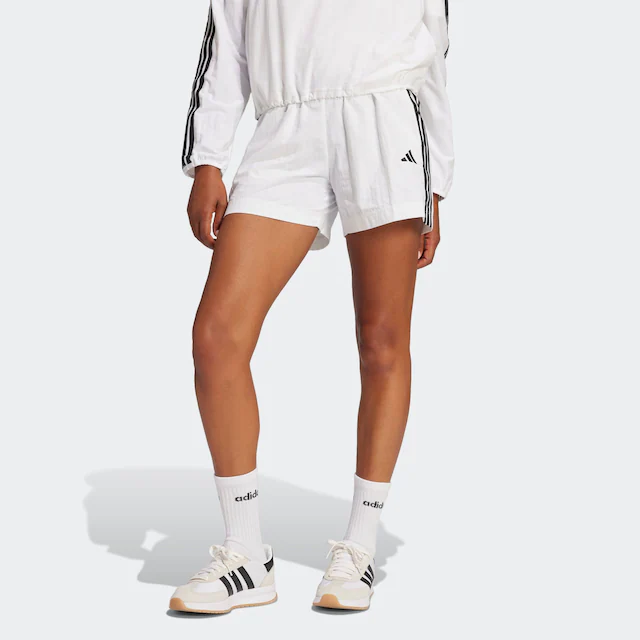 adidas Sportswear Shorts »ESSENTIALS 3-STREIFEN LIFESTYLE WOVEN« für Sport, aus Polyamid, mit Gummizug, leichte Qualität