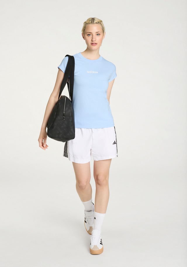 adidas Sportswear T-Shirt »ESSENTIALS LINEAR COTTON« sportlicher Stil, Kurzarm, ohne Verschluss, aus Baumwolle