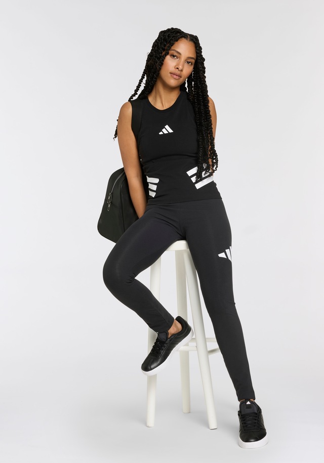 adidas Sportswear Trainingstights »ESSENTIALS BIG LOGO COTTON LEGGINGS« mit hohem Bund, aus Baumwolle und Elasthan, stretchig