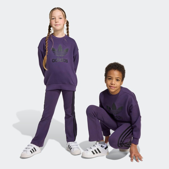 adidas Originals Trainingsanzug »LOOSE CREW FLARED KIDS LEGGINGS SET« 2 Stk.