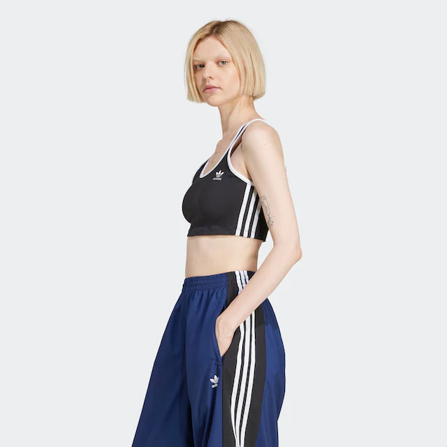 adidas Originals Tanktop »ADICOLOR 3-STREIFEN BUSTIER« sportliche Schnittform, aus Baumwolle und Elasthan