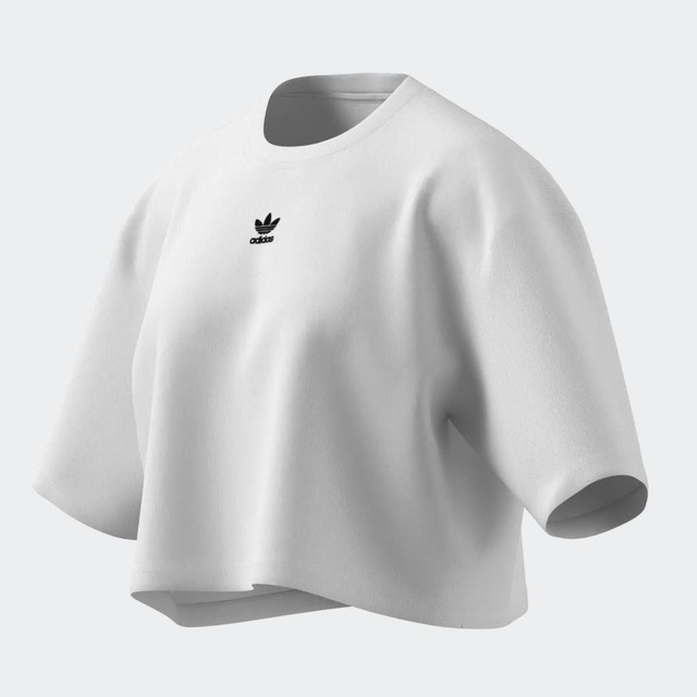 adidas Originals T-Shirt »ESSENTIALS CROP« mit Rundhalsausschnitt, ohne Verschluss, in normaler Länge