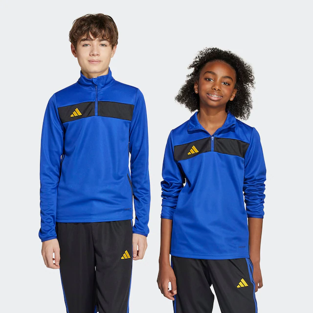 adidas Performance Trainingsshirt »TIRO 25 ESSENTIALS KIDS TRAININGSOBERTEIL« für Kinder, mit Reißverschluss, ohne Ausschnitt