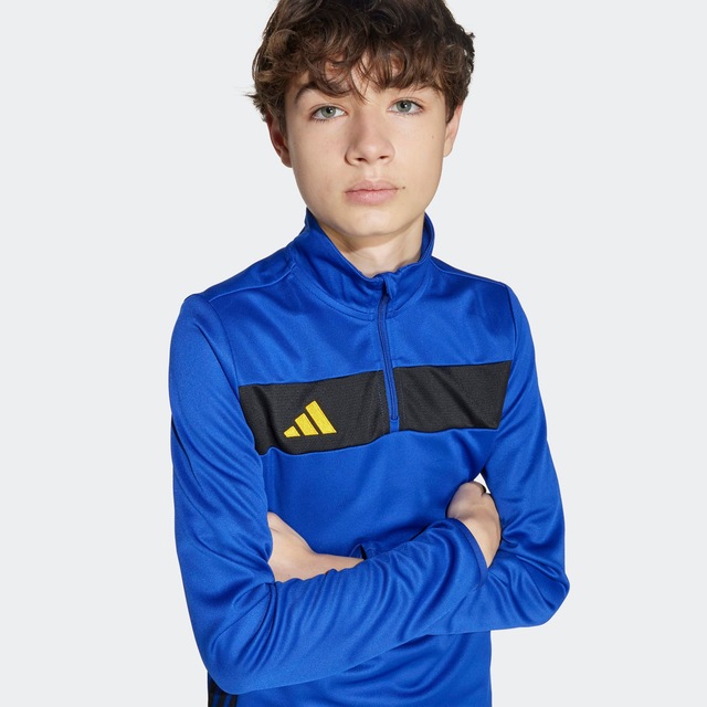 adidas Performance Trainingsshirt »TIRO 25 ESSENTIALS KIDS TRAININGSOBERTEIL« für Kinder, mit Reißverschluss, ohne Ausschnitt
