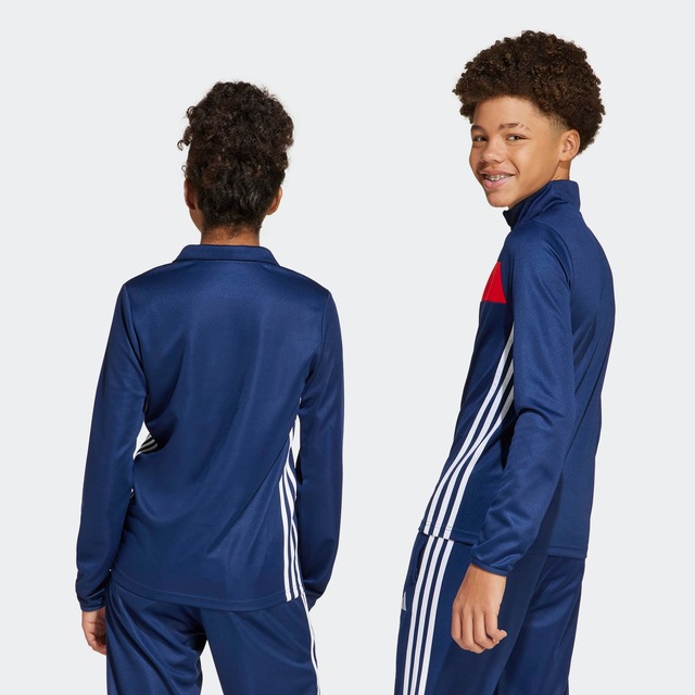 adidas Performance Trainingsshirt »TIRO 25 ESSENTIALS KIDS TRAININGSOBERTEIL« für Kinder, mit Reißverschluss, ohne Ausschnitt